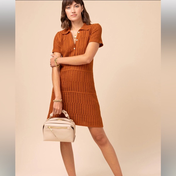 Spartina 449 Bettina Polo Dress Pecan nwot - Picture 2 of 9